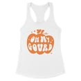 thumbnail image 1 of Pumpkin Oh My Gourd Tank Top Fitted Racerback Women's Medium White, 1 of 5