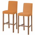 thumbnail image 1 of Pumpkin Orange Bar Stool Covers - Stretch Dining Chair Covers Set of 2, Autumn Solid Color Farmhouse Fall Bar Chair Cover Removable Counter Stool Pub Chairs Slipcovers Protectors for Kitchen/Cafe, 1 of 9