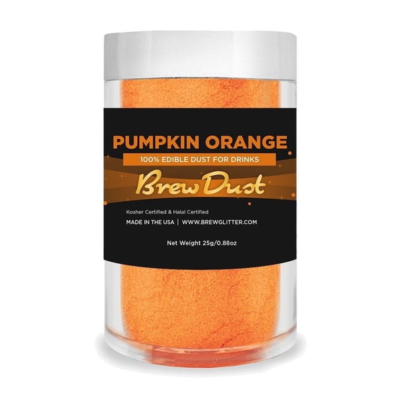 Brew Dust - Pumpkin Orange Edible Drink Powder - Silky Swirl, Beverage Safe, 25g Jar