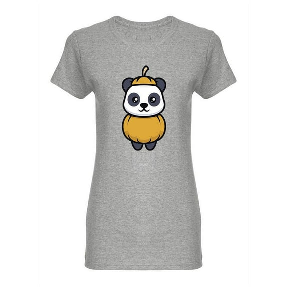 Pumpkin Panda Shaped T-Shirt Women -Image by Shutterstock, Female Medium