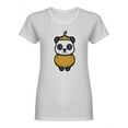 thumbnail image 1 of Pumpkin Panda Shaped T-Shirt Women -Image by Shutterstock, Female Medium, 1 of 2