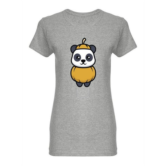 Pumpkin Panda Shaped T-Shirt Women -Image by Shutterstock, Female Small