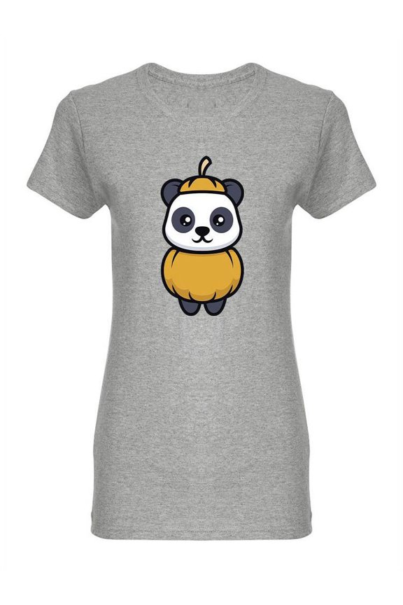 Pumpkin Panda Shaped T-Shirt Women -Image by Shutterstock, Female Small