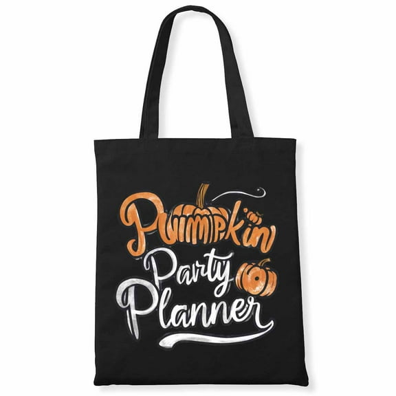 Pumpkin Party Planner Funny Sayings Vintage Halloween Canvas Bag Costume Canvas Bag 1Pc