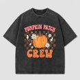 thumbnail image 1 of Pumpkin Patch Crew Graphic Vintage Washed Pumpkin Shirt for Women, Retro Fall Tee, 1 of 7