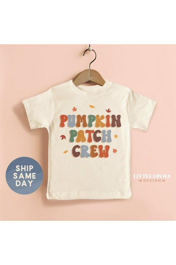Pumpkin Patch Crew Shirt, Thanksgiving Tees, Pumpkin Season Clothing, Fall Autumn Outfit, Little Pumpkin Shirt, (Ca-Fal55), New Born, Baby Shower Gift, New Parents Gift