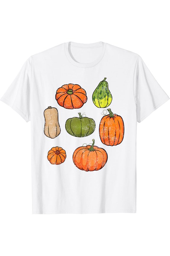 Pumpkin Patch Fall Squash Harvest Thanksgiving Graphic T-Shirt