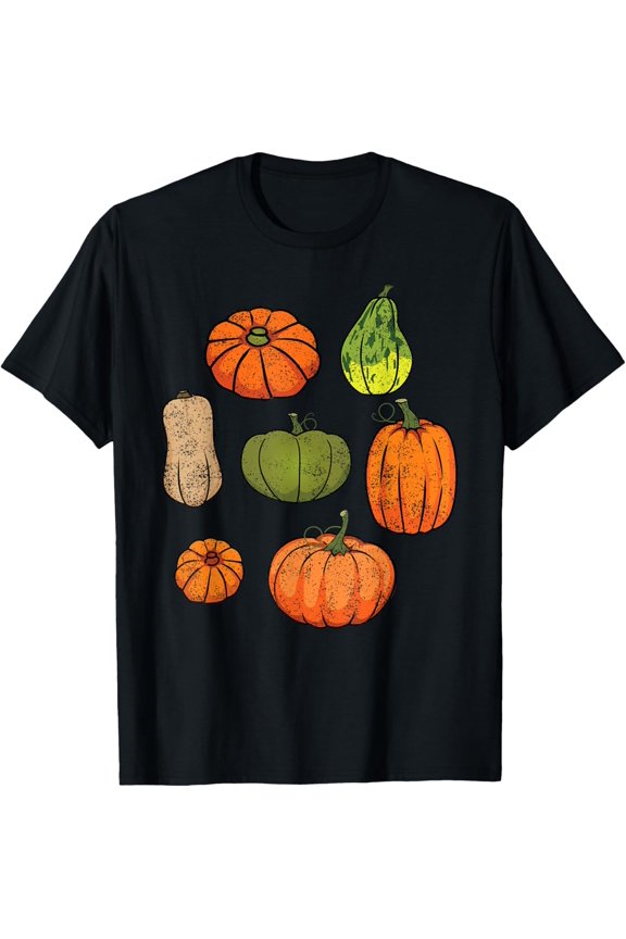 Pumpkin Patch Fall Squash Harvest Thanksgiving Graphic T-Shirt
