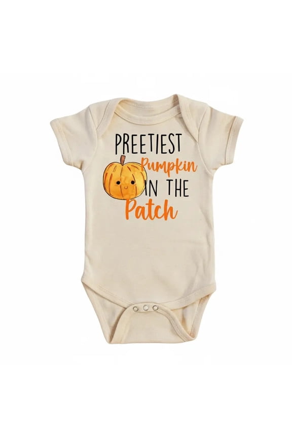 Pumpkin Patch Farm Newborn Baby Bodysuit