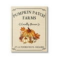 thumbnail image 1 of Pumpkin Patch Farms Vintage Seasonal Autumn Sign Botanical & Floral Graphic Art Gallery-Wrapped Canvas Print Wall Art, 1 of 5
