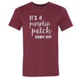 thumbnail image 1 of Pumpkin Patch Kinda Day Adult Unisex Short Sleeve T-Shirt-Heather Cardinal-Large, 1 of 4