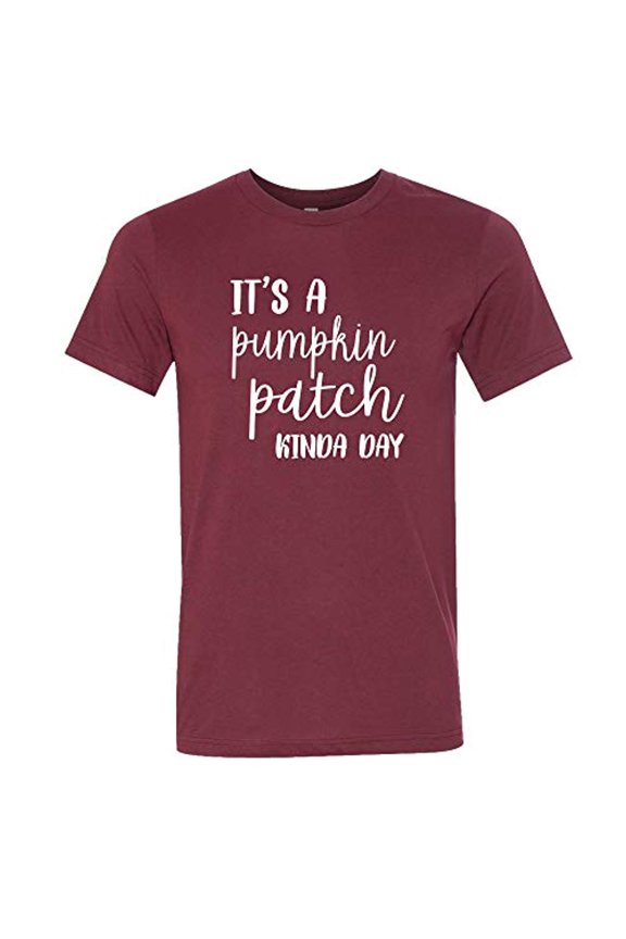 Pumpkin Patch Kinda Day Adult Unisex Short Sleeve T-Shirt-Heather Cardinal-Small