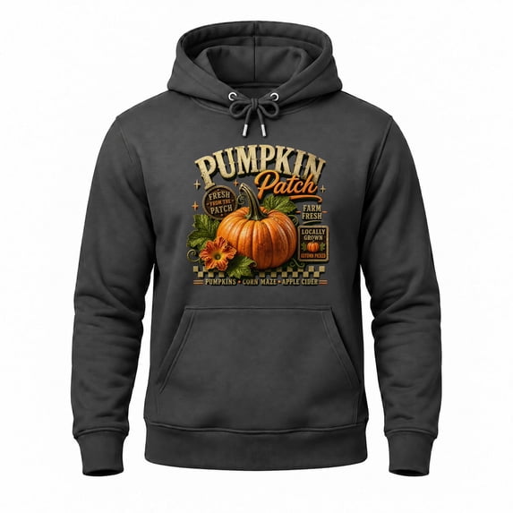 Pumpkin Patch Locally Grown Autumn Farm Harvest Graphic Hoodie Graphic ...