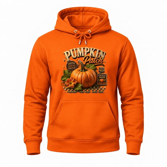 Pumpkin Patch Locally Grown Autumn Farm Harvest Graphic Hoodie Graphic ...
