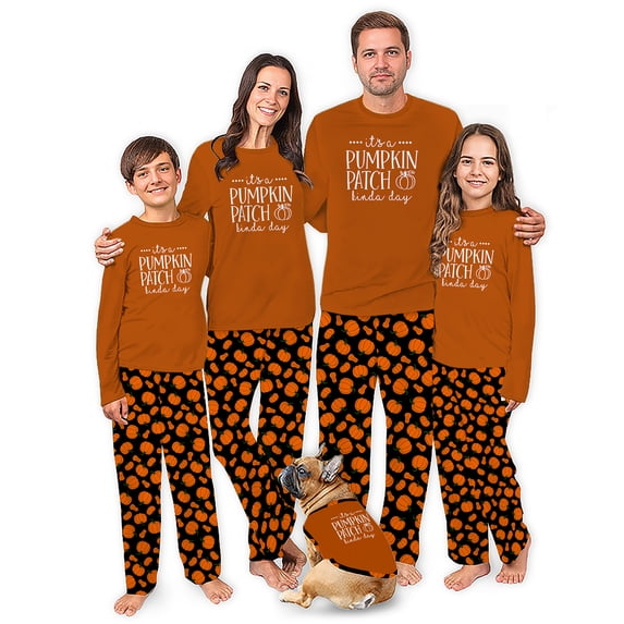 Pumpkin Patch Matching Family Pajamas For Thanksgiving, Soft And Comfortable, 2 Pieces