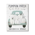 thumbnail image 1 of Pumpkin Patch Mile Ahead Sign Festive Seasonal Truck Transportation Graphic Art Gallery-Wrapped Canvas Print Wall Art, 1 of 5