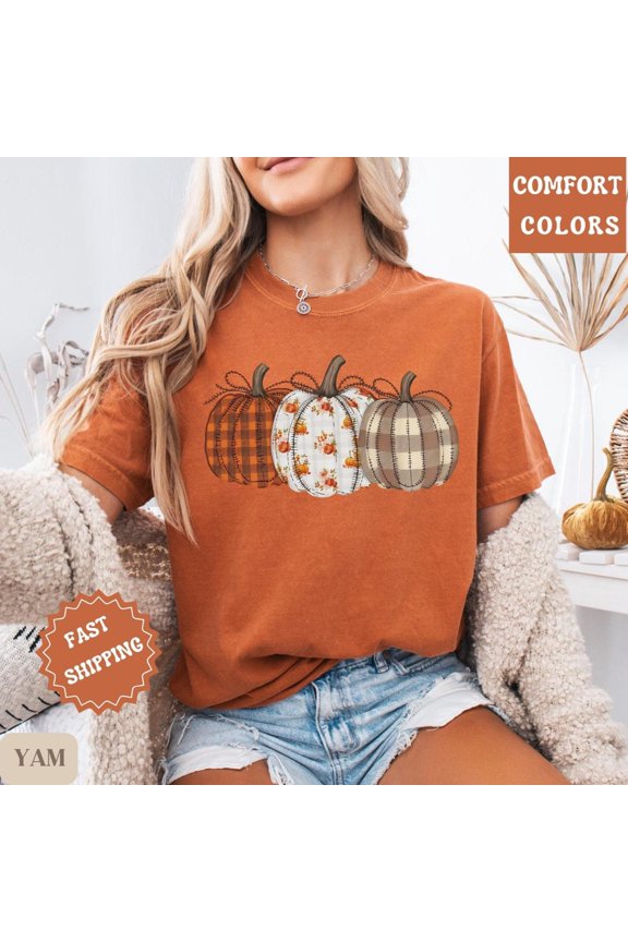 Pumpkin Patch Shirt Retro Fall Aesthetic Tee Thanksgiving Shirt Pumpkin Graphic Tee Fall F