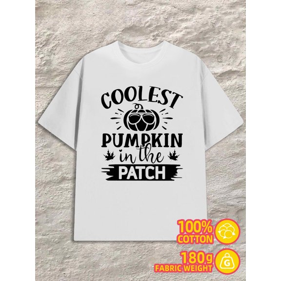 Pumpkin Patch Tee for men 180G 100% Cotton white Trendy Unisex Shirt Graphic tshirts Classic Unisex Shirt Printed tshirts Retro Unisex Shirt Short Sleeve tshirts