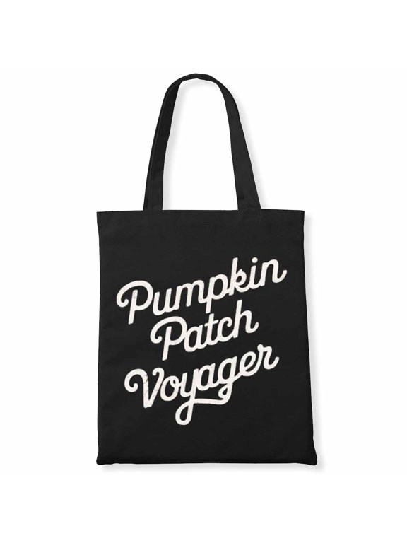 Pumpkin Patch Voyager Ribbon Pumpkin Breast Cancer Canvas Bag 1Pc