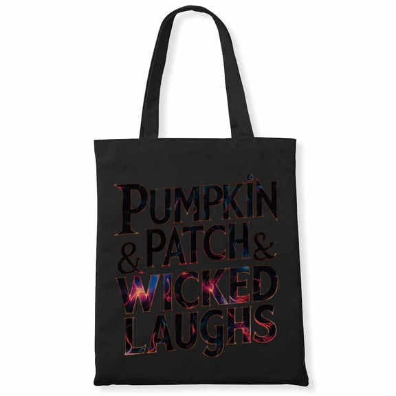 Pumpkin Patch & Wicked Laughs Pumpkin Halloween Canvas Bag 1Pc