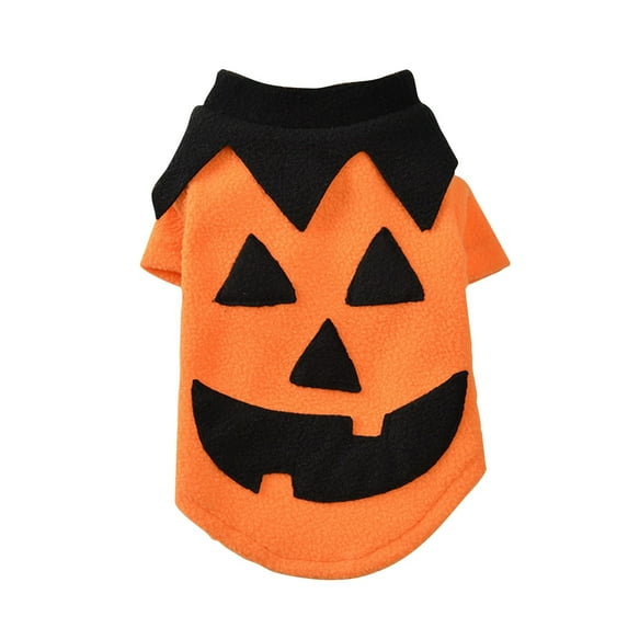 Pumpkin Pattern Pet Sweater For Small Medium Dogs Cats, Fleece Material Soft Warm Breathable, Pet Holiday With Easy On Off Design For Parties Daily Wear