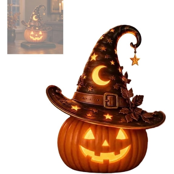 Pumpkin Perched Dragons LED Table Lamp Halloween Embers 2026 Garden Light Medieval Fantasys Statue Crystal Ball Night Light Uniques Lovers Gift