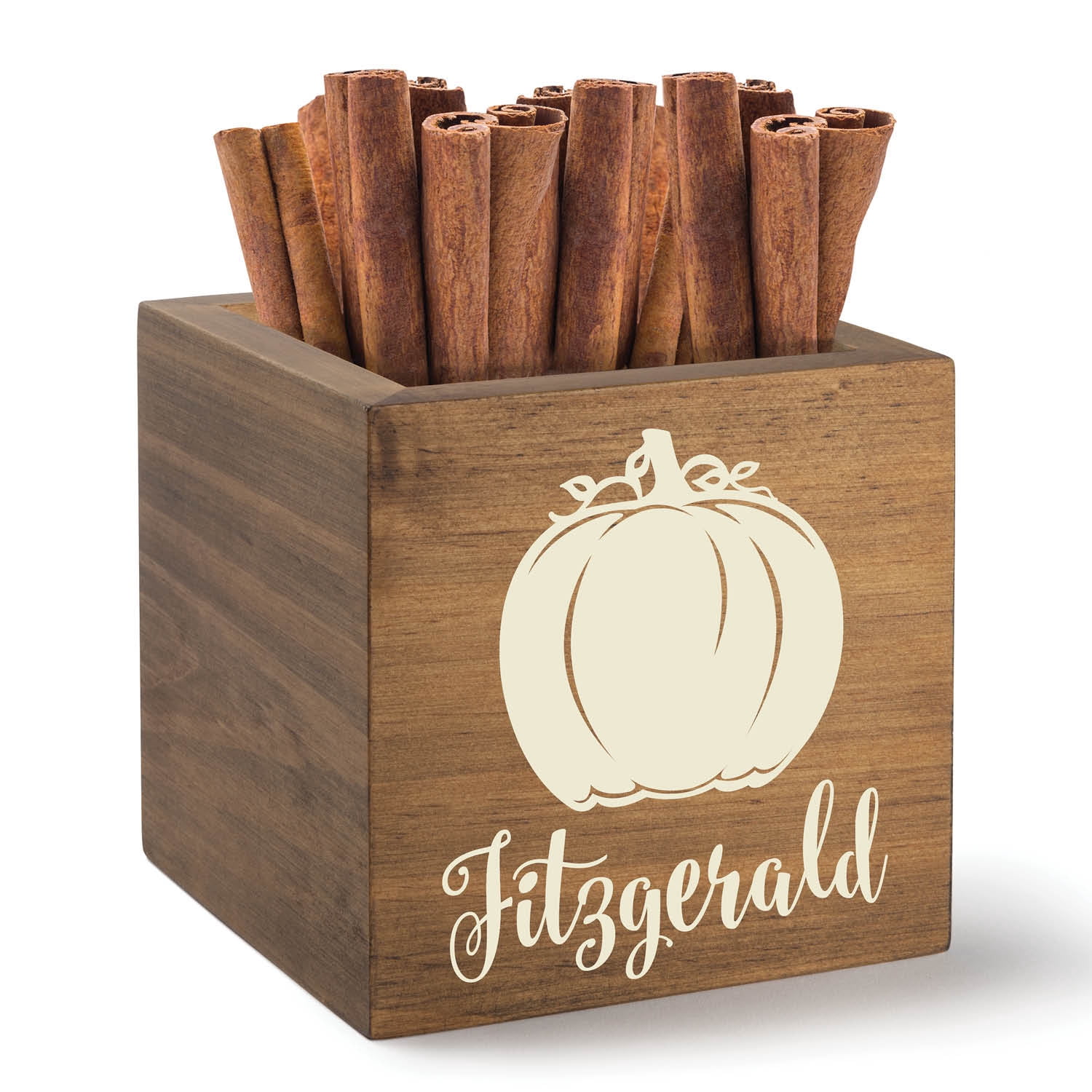 Pumpkin Personalized Wood Storage Box