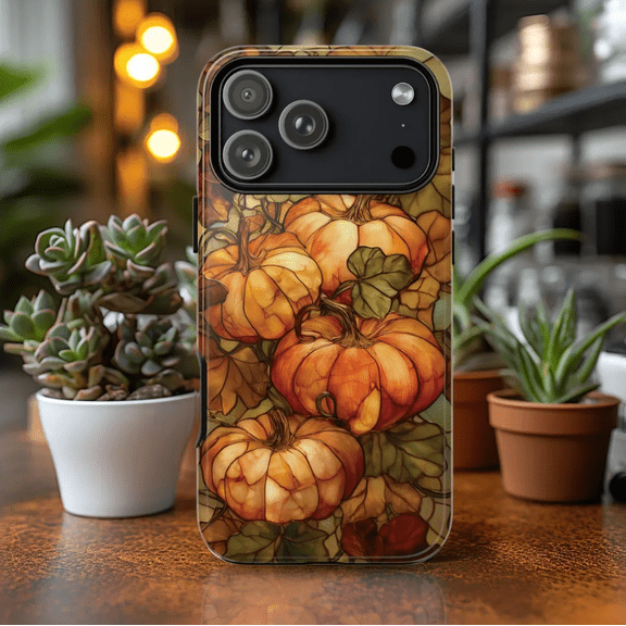 Pumpkin Phone Case, Fall Cottagecore Phone Case, Autumn Pumpkin iPhone Case, Cozy Harvest Phone Cover, Thanksgiving Gift for iPhone 13 Pro Max