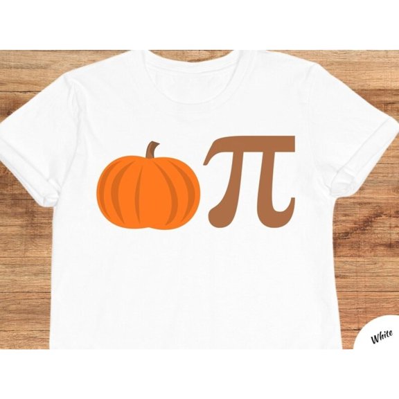 Pumpkin Pi Shirt, Funny Math Shirt, Pi Day Shirt, Math Teacher T-Shirt, Math Lover Gift, Graphic Tee, Causal Tops, Classic，cotton，white，S-5XL