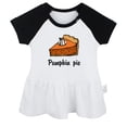 thumbnail image 1 of Pumpkin Pie Novelty Dresses For Baby, Newborn Babies Skirts, Infant Princess Dress, 0-24M Kids Graphic Clothes (Black Raglan Dresses, 18-24 Months), 1 of 4