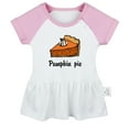 thumbnail image 1 of Pumpkin Pie Novelty Dresses For Baby, Newborn Babies Skirts, Infant Princess Dress, 0-24M Kids Graphic Clothes (Pink Raglan Dresses, 0-6 Months), 1 of 4