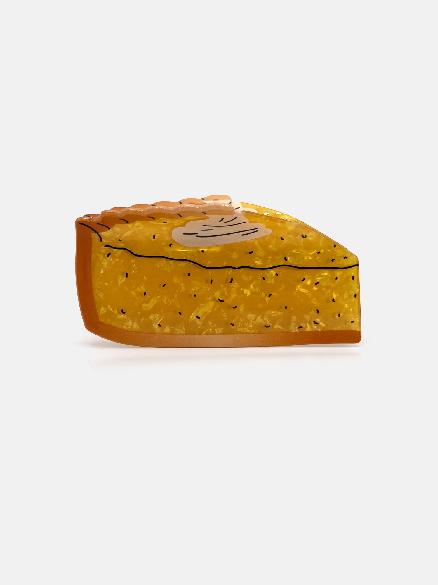 Way To Celebrate Pumpkin Pie Slice Acrylic Hair Claw, Orange