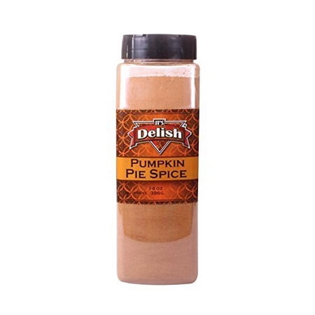 Gourmet Pumpkin Pie Spice Powder by It's Delish, 14 Oz Large Jar Awesome Pumkin and Apple Pies Seasoning Coffee Latte Tea Holiday Baking Blend of Cinnamon, Nutmeg, Allspice, Ginger Kosher