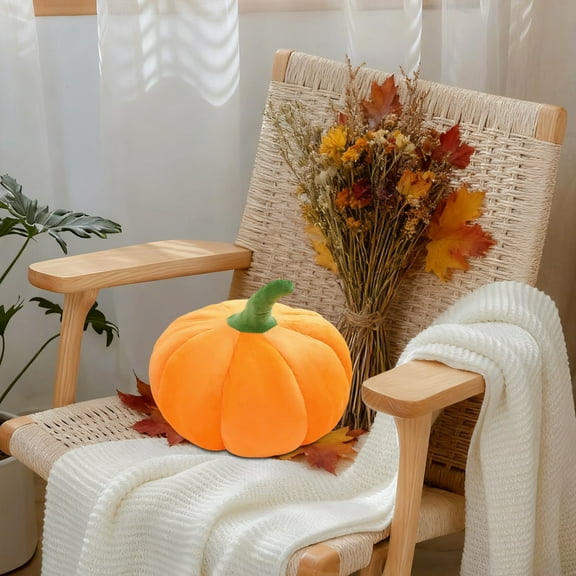Pumpkin Pillow, Plush Pumpkin Toy, Thanksgiving Decoration, Childrens Gift Pillow, Sofa Cushion Doll, Fall Decor Pillow, Cute Pumpkin Doll, Seasonal Throw Pillow