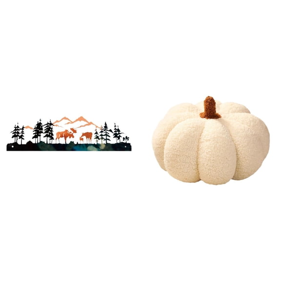 Pumpkin Pillow Plush Wall Sculpture Hanging Art Soft Sturdy Material for Family Friends Home Holiday Decor