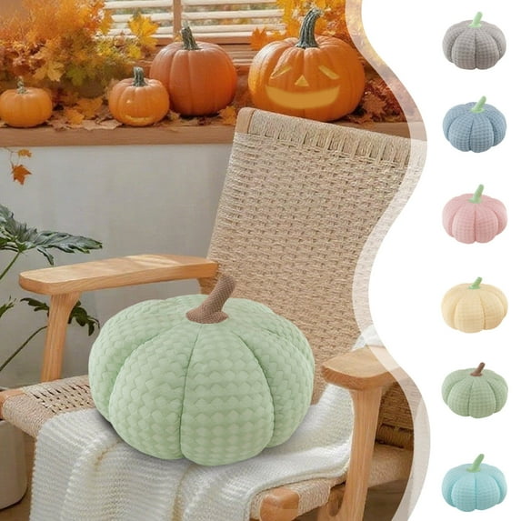 Pumpkin Pillows,Fall Pumpkin Shaped Throw Pillow,Velvet 3D Simulated Pumpkin Fall Cushion Bed Pillow Toys Soft Decorative Sofa Cushion for Thanksgiving Autumn Harvest Farmhouse Home Decor