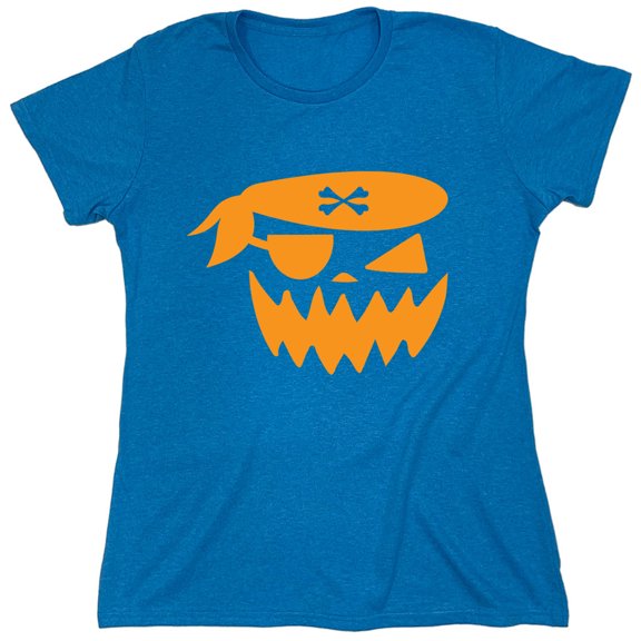 Pumpkin Pirate Sarcastic Humor Novelty Funny Women's Casual Tees