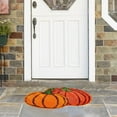 thumbnail image 1 of Pumpkin Plush Throw Rug - Ultra Soft Anti-Slip Accent Mat (Halloween/Fall Decor - Machine Washable Kitchen/Bedroom Carpet), 1 of 5
