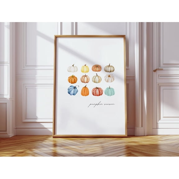 Pumpkin Print: Fall Kitchen Decor Unframed Paper Print