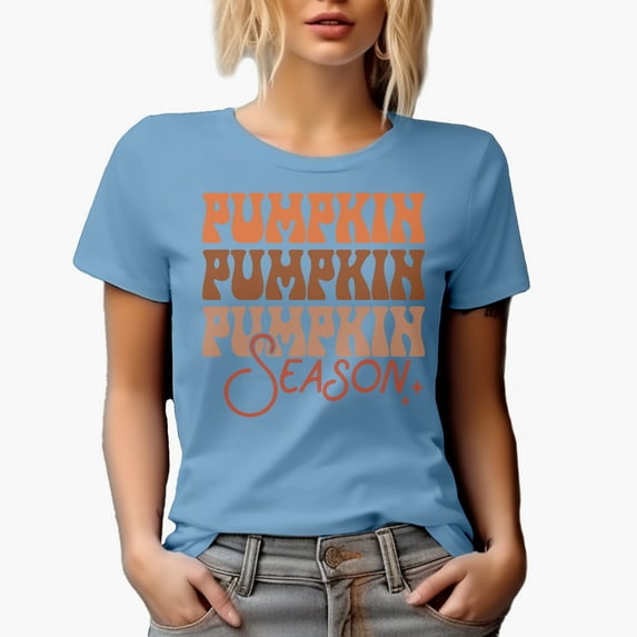 Pumpkin Pumpkin Pumpkin Season, Autumn or Fall Merch Gift, Baby Blue T-Shirt, 2XL