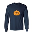 thumbnail image 1 of Pumpkin Sarcastic Humor Novelty Men's Long Sleeve Shirts, 1 of 3