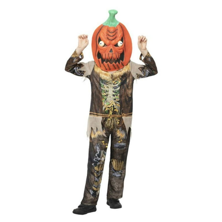 Pumpkin Scarecrow Reaper Costume Child Brown Orange Pumpkin Scarecrow Reaper Costume Child Brown Orange