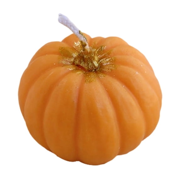 Pumpkin Scented Soy Wax Candle Handmade Realistic Aromatherapy Decor Orange