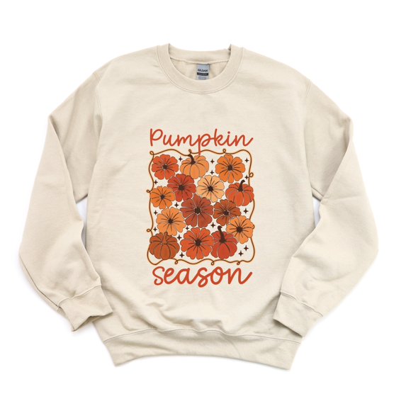 Pumpkin Season Floral - Women's Graphic Sweatshirt