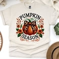 thumbnail image 1 of Pumpkin Season Graphic Tee | Fall Pumpkin Shirt with Bow Design | Unisex Casual T-Shirt, Natural, Size XL, 1 of 6