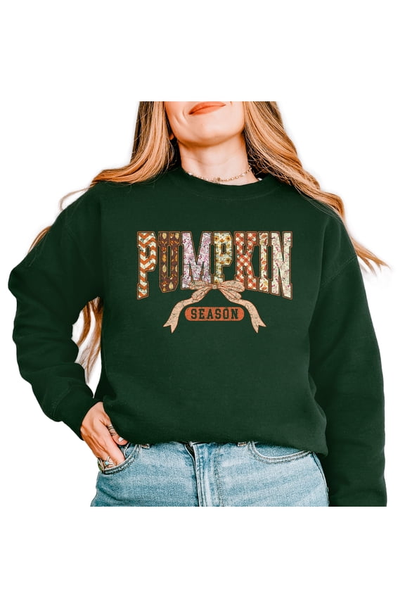 Pumpkin Season Patterns - Womens Sweatshirt