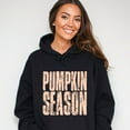 thumbnail image 1 of Pumpkin Season Stacked Distressed - Women's Graphic Hoodie, 1 of 6