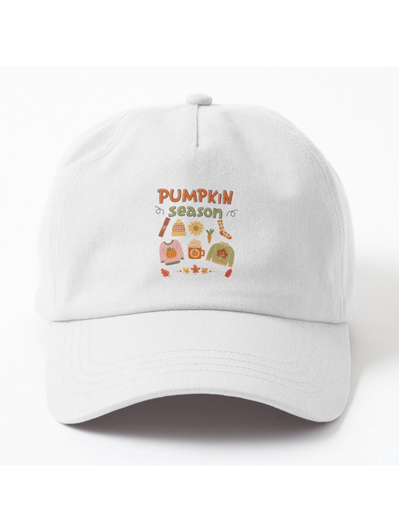 Pumpkin Season Sweater Weather Baseball Cap, Autumn Hat Style