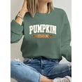 thumbnail image 1 of Pumpkin Season Sweatshirt Fall Shirt: Women Atumn Crewneck Tops Thanksgiving Halloween Embroidered Pullover Outfits, 1 of 4