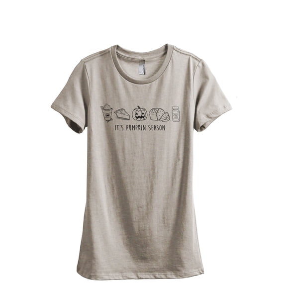 Pumpkin Season Women's Fashion Relaxed T-Shirt Tee Heather Tan Small